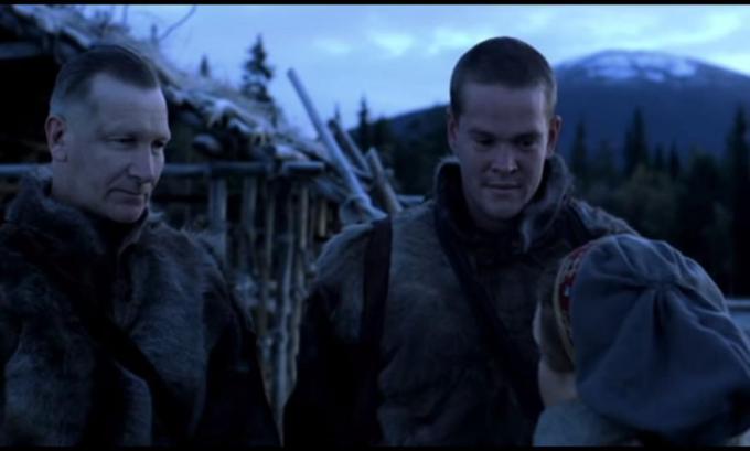 Ivan, Veikko, and Anni wear traditional Saami clothing (The Cuckoo)